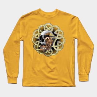 Bio-Mechanical Skull Knot Long Sleeve T-Shirt